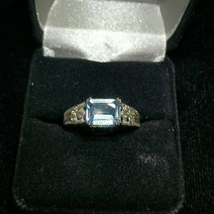 Blue Topaz Sterling Silver Ring